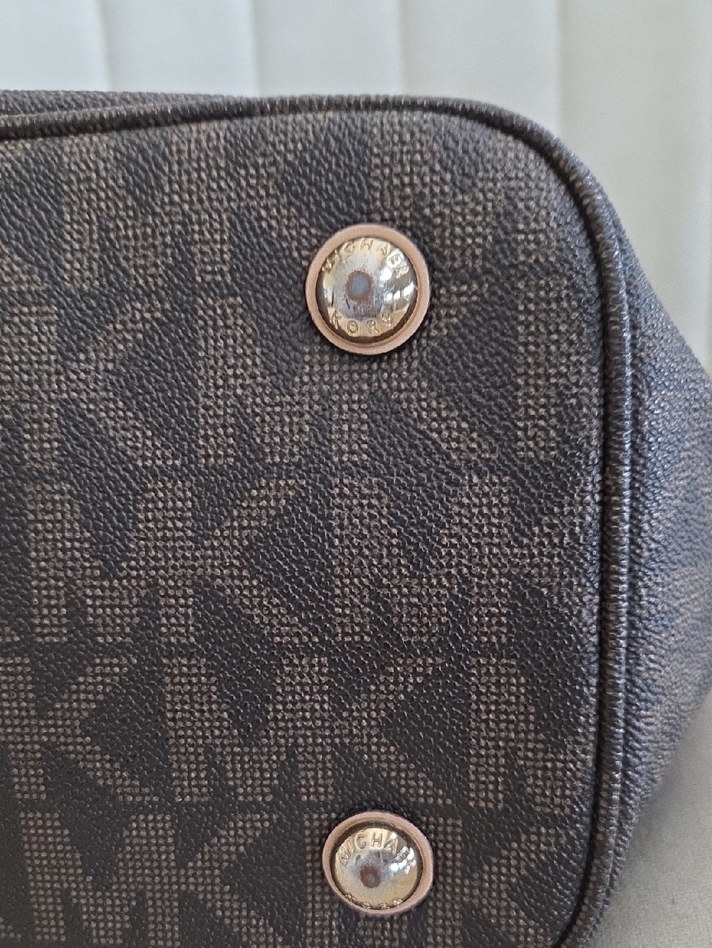 Michael Kors Jet Set East West Signature Monogram Tote Bag in Brown - Picture 13 of 17